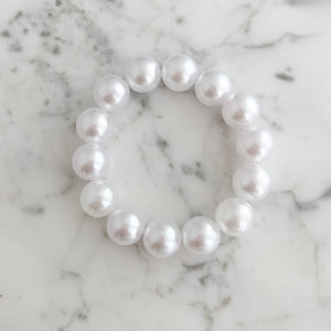 DELORES chunky iridescent beaded stretch bracelet - 