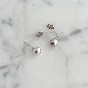 BAMBI sterling silver ball studs-GREEN BIJOU