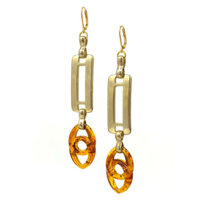 BENNY gold link earrings - 