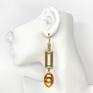 BENNY gold link earrings - 