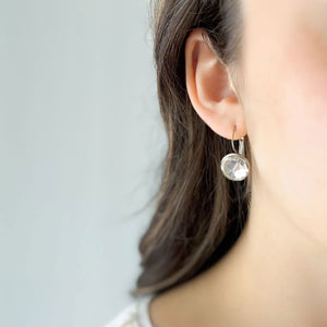 BENTON silver and crystal drop earrings - 