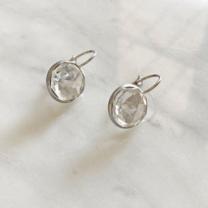 BENTON silver and crystal drop earrings - 