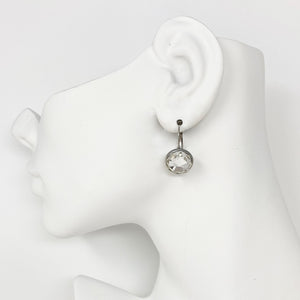 BENTON silver and crystal drop earrings - 