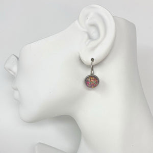 BENTON silver and fire opal drop earrings - 