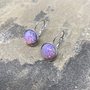 BENTON silver opal drop earrings - 