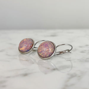 BENTON silver opal drop earrings - 