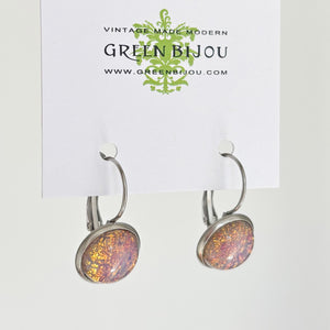 BENTON silver opal drop earrings - 