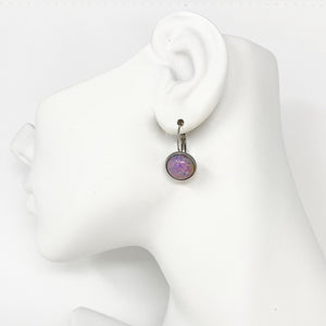BENTON silver opal drop earrings - 