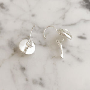 BIDWELL silver plated Czech clear crystal drop earrings - 