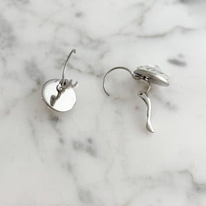 BIDWELL surgical steel Czech clear crystal drop earrings - 
