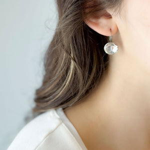 BIDWELL surgical steel Czech clear crystal drop earrings - 