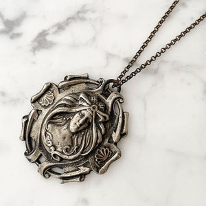 BIXBY Art Nouveau figural pendant necklace - 