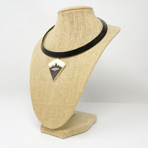 BLAIR Art Deco metal collar necklace - 