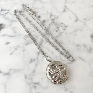 BOUTON silver plated french button necklace - 