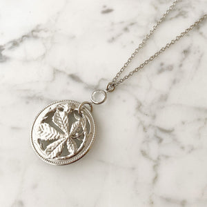 BOUTON silver plated french button necklace - 