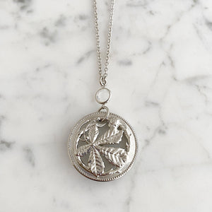 BOUTON silver plated french button necklace - 