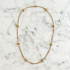 BRENTON vintage gold tone metal love knot necklace - 
