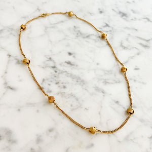 BRENTON vintage gold tone metal love knot necklace - 