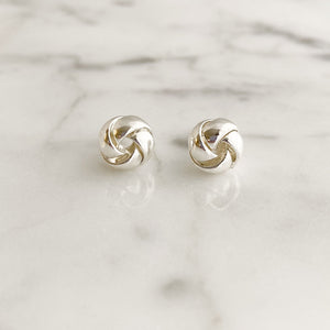 BROOKE silver love knot studs - 