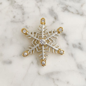 BUTLER vintage snowflake brooch-GREEN BIJOU
