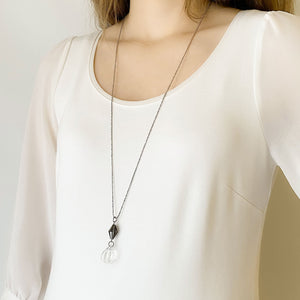 CADENCE lucite teardrop pendant necklace - 