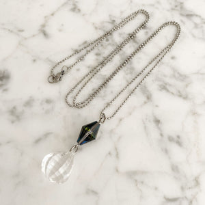 CADENCE lucite teardrop pendant necklace - 