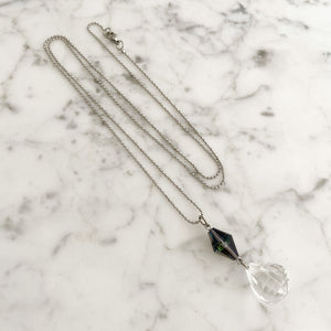 CADENCE lucite teardrop pendant necklace - 