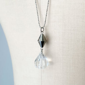 CADENCE lucite teardrop pendant necklace - 