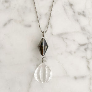 CADENCE lucite teardrop pendant necklace - 