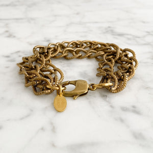 CAGNEY brass multi chain bracelet - 