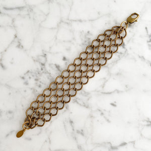 CAGNEY brass multi chain bracelet - 