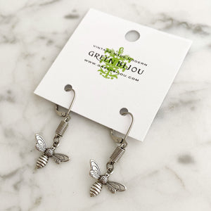 CALLAN silver bee earrings - 