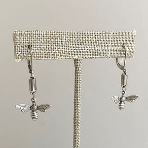 CALLAN silver bee earrings - 