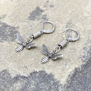 CALLAN silver bee earrings - 