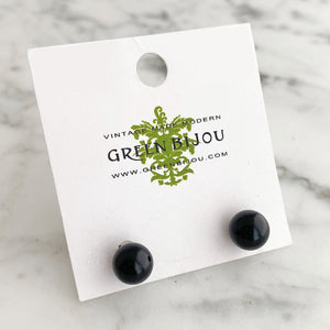 CARLOTTA onyx ball studs - 