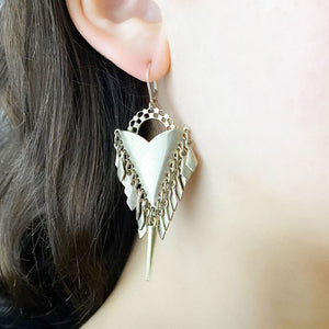 CASPIAN Art Deco fringe earrings - 