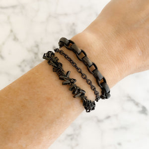 CHEYENNE dark chain multi strand bracelet - 