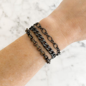 CHEYENNE dark chain multi strand bracelet - 