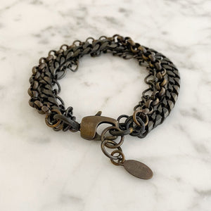 CHEYENNE dark chain multi strand bracelet - 