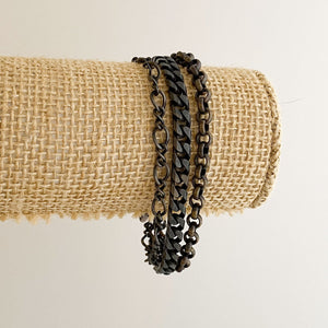 CHEYENNE dark chain multi strand bracelet - 