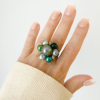 DARYLE emerald cocktail ring