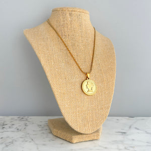 CULLMAN gold Roman coin short pendant necklace - 