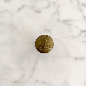 CURRIE Canadian Military brass button ring-GREEN BIJOU