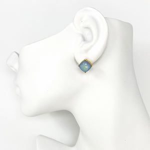 CYNTHIA blue opalite stud earrings - 