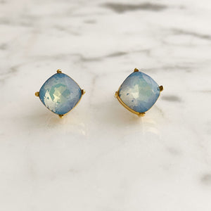 CYNTHIA blue opalite stud earrings-GREEN BIJOU