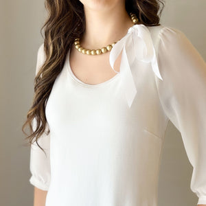 DARCY gold pearl necklace (more colours available) - 
