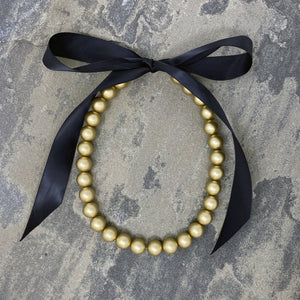 DARCY gold pearl necklace (more colours available) - 