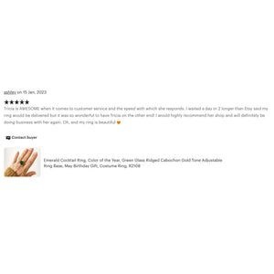 DARYLE emerald cocktail ring - 