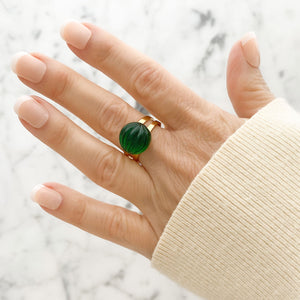 DARYLE emerald cocktail ring - 