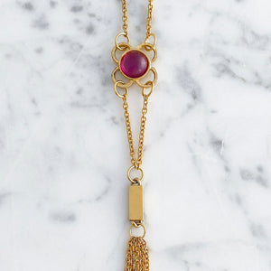DAWSON gold tassel necklace - 